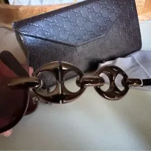 Gucci | Accessories | Gucci Brown Sunglasses With Silver  display picture 2